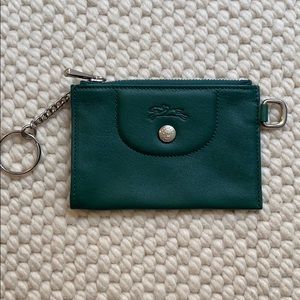 Longchamp Le Pliage Cuir Coin Purse / Key Holder / Wallet